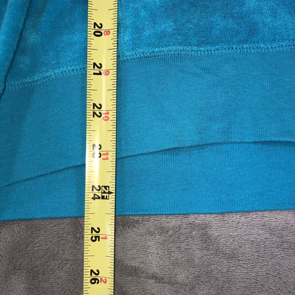 VINTAGE Lilly Pulitzer Hoodie Sweatshirt Womens XL Turquoise Blue Terry Y2K - Picture 6 of 7